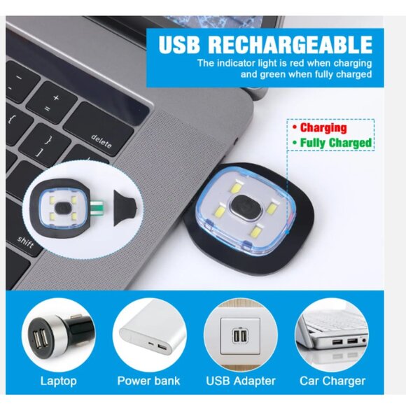 New Beanie with Headlight Rechargeable Pink - Picture 11 of 12